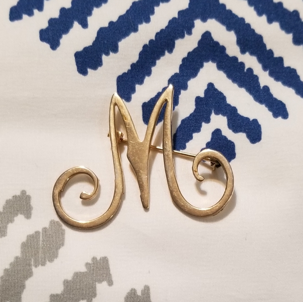 SALE! M brooch